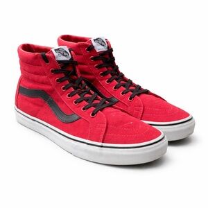 Vans Sk8-Hi Reissue Chilli Pepper Red Black Sneakers Sz 12